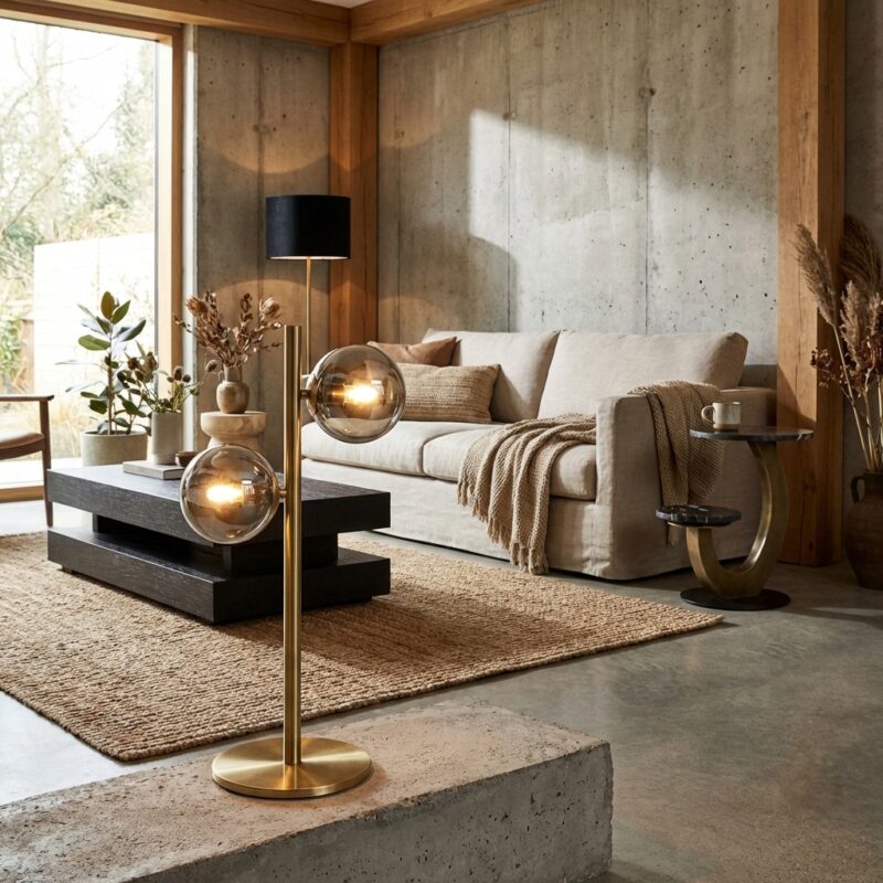 Tafellamp Lise in goudkleurig brushed gold met klassieke stijl