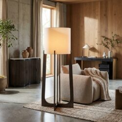 Tafellamp Loura bronze large, stijlvol en luxe, faux marmer en ijzer