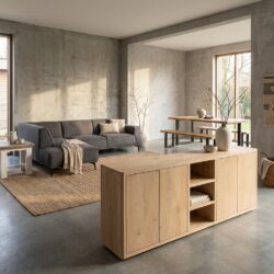 Tenna dressoir naturel landelijk modern 220 cm breed