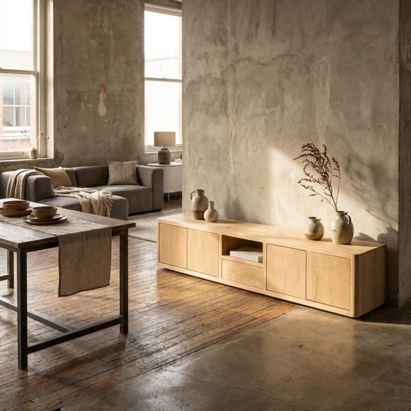 Tenna TV-meubel naturel, landelijk modern, 200 cm breed