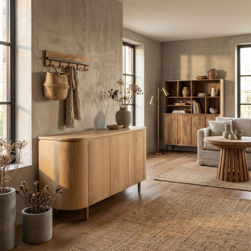 Tobago 170cm eikenhout fineer dressoir in Natural Oak kleur