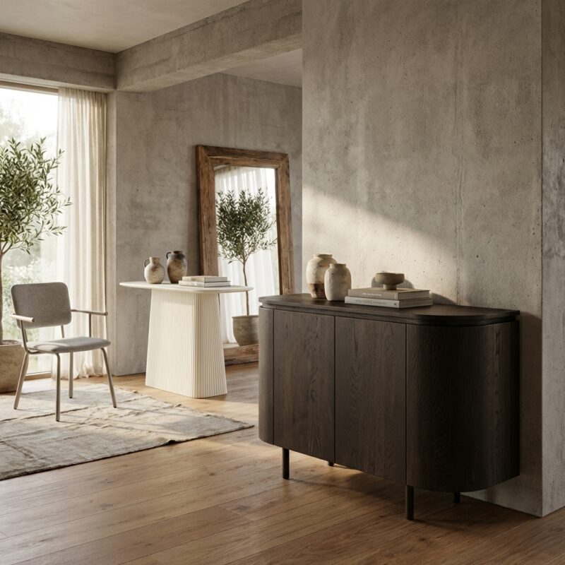 Dressoir Tobago Espresso 115cm kast in bruin eikenhout fineer