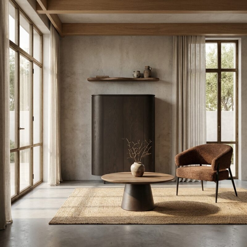 Tobago Espresso 180cm kast eikenhout fineer bruin espresso finish