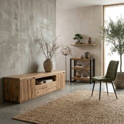 Tv-meubel Bridge 200, houtkleurig, teakhout, stijlvol en praktisch