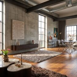 Stijlvol tv-meubel Excellent Brown met mangohouten frame