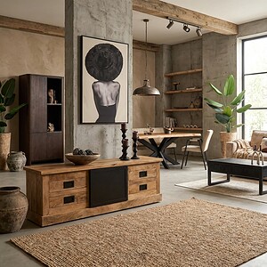 Tv meubel Noa Naturel Mangohout 155 cm