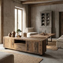 TV meubel Roots 2 deuren 1 lade 180 cm houten kast