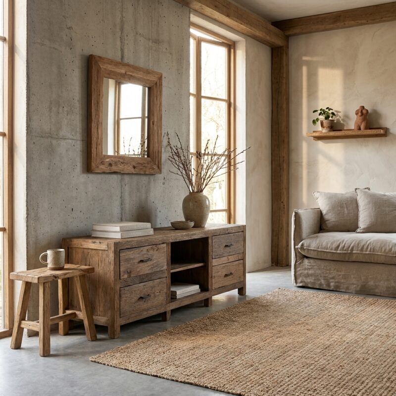 TV meubel Roots 160, hout, recycled hout, rustiek, landelijk interieur