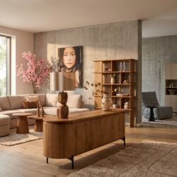 Tv meubel Solana, naturel, mangohout, stijlvol, tijdloos