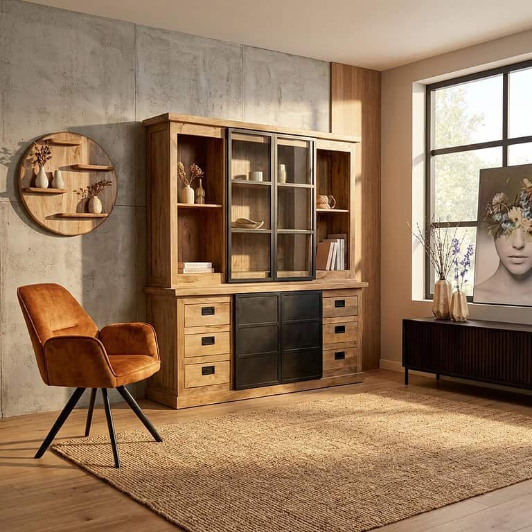 vitrinekast noa naturel mangohout 200 cm interieur ezatMuYRTAsii1ejFzSyQPdYqwKO6n | Mangohout is niet voor niets een van de meest gewilde houtsoorten voor meubels. Steeds meer mensen willen mangohouten meubels kopen vanwege de unieke uitstraling. Het hout is afkomstig van mangobomen die geen vruchten meer dragen en daardoor een duurzaam en verantwoord tweede leven krijgen als meubel. Elk stuk mangohout heeft een unieke nerf en warme, goudbruine tot donkerbruine kleur die karakter toevoegt aan je interieur. Vitrinekast Noa Naturel Mangohout 200 cm