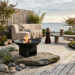 Vuurkorf Davey black, robuust design, donkere afwerking, handgemaakt