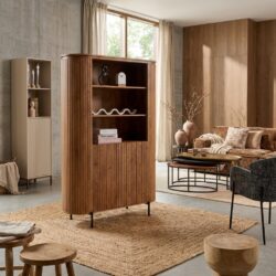 Wandkast Solana naturel mangohout interieur