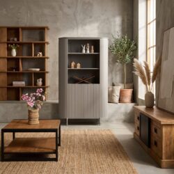 Wandkast Solana taupe mangohout stijlvol interieurmeubel