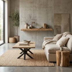 Wandplank Bridge 120 cm lang gemaakt van gerecycled teak hout