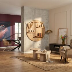 Wandrek Lena, 75 cm, licht mango, ronde vorm, moderne stijl