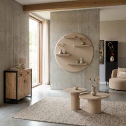 Wandrek Lena, 75 cm, zandkleur, moderne woondecoratie