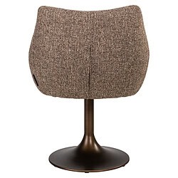 Comfortabele Aldo eetkamerstoel met bruin tweed bekleding en draaifunctie, perfect voor een stijlvolle en praktische eethoek.