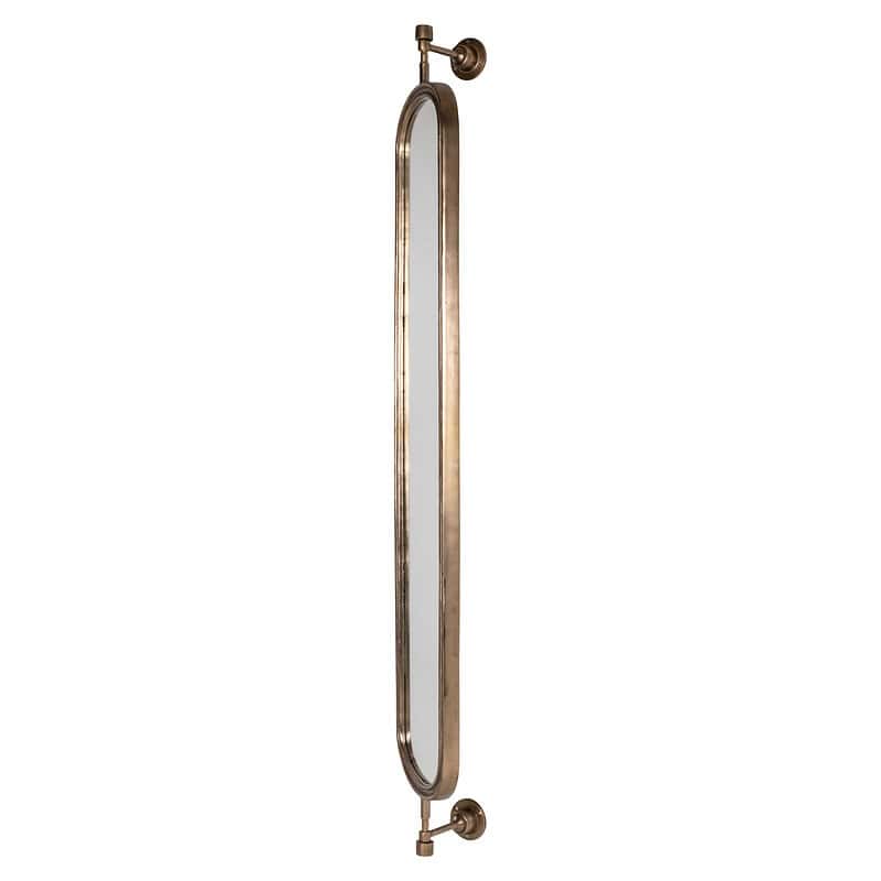 Elegante lange wandspiegel met goudkleurig metalen frame, perfect voor moderne interieurdecoratie en het toevoegen van een luxe uitstraling aan elke kamer.