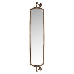 Elegante houten staande spiegel met wandbevestiging, perfect voor een stijlvolle en functionele inrichting. Gemaakt van hoogwaardig hout, ideaal voor slaapkamers en hallen.
