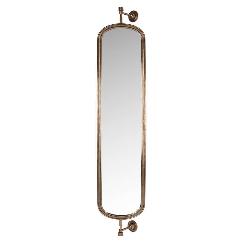 Elegante houten staande spiegel met wandbevestiging, perfect voor een stijlvolle en functionele inrichting. Gemaakt van hoogwaardig hout, ideaal voor slaapkamers en hallen.