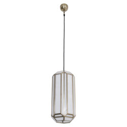 Hanglamp Elona brass antique in een interieur met een warme ambiance