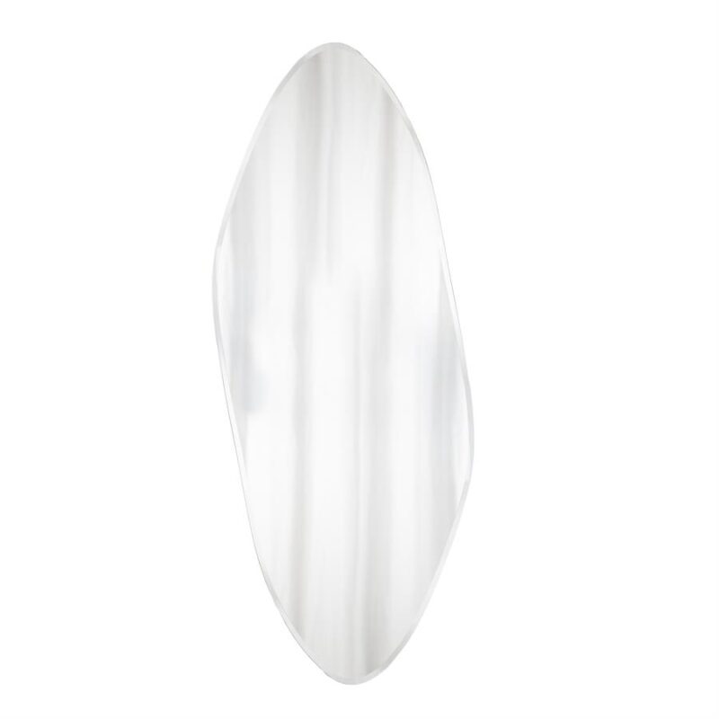 Gem zwarte spiegel detailopname van gecoate afwerking en MDF achterzijde