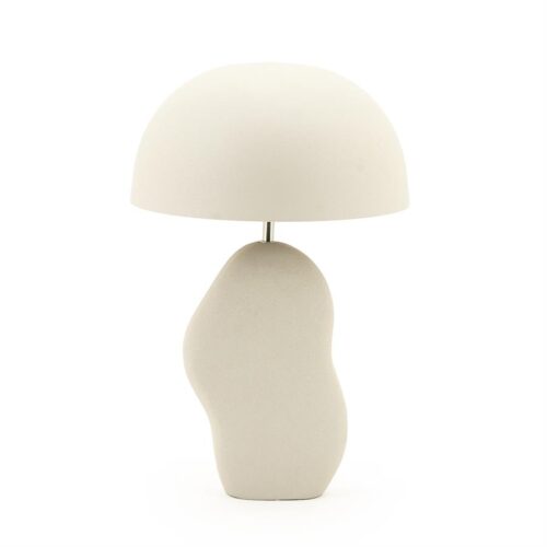 Aizu beige lamp close-up van gecoat ijzeren afwerking detail
