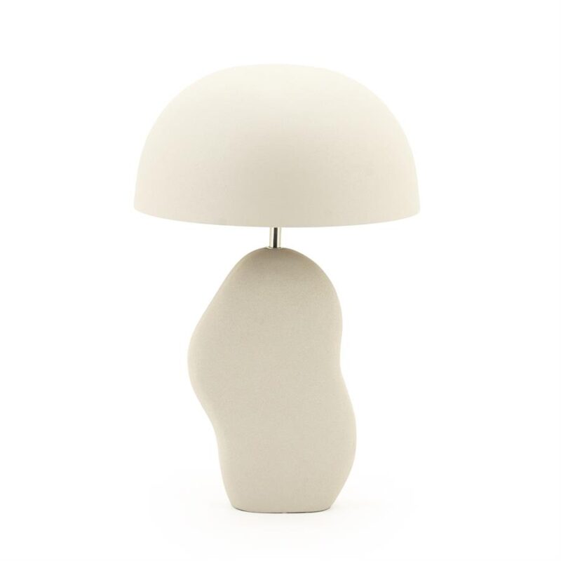 Aizu beige lamp close-up van gecoat ijzeren afwerking detail