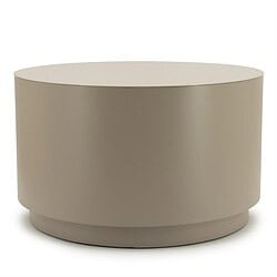 Moderner runder Couchtisch von Mokana Möbel in neutralem Beige, perfekt für ein modernes Wohnzimmer. Aus hochwertigem Material gefertigt und mit klarem Design.