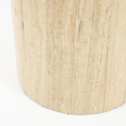 Textuur close-up travertijn en linnen Amara Large designlamp natuurlijk