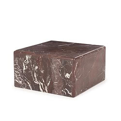Wohnzimmertisch aus braunem Marmor mit weißen Adern, elegant und langlebig.