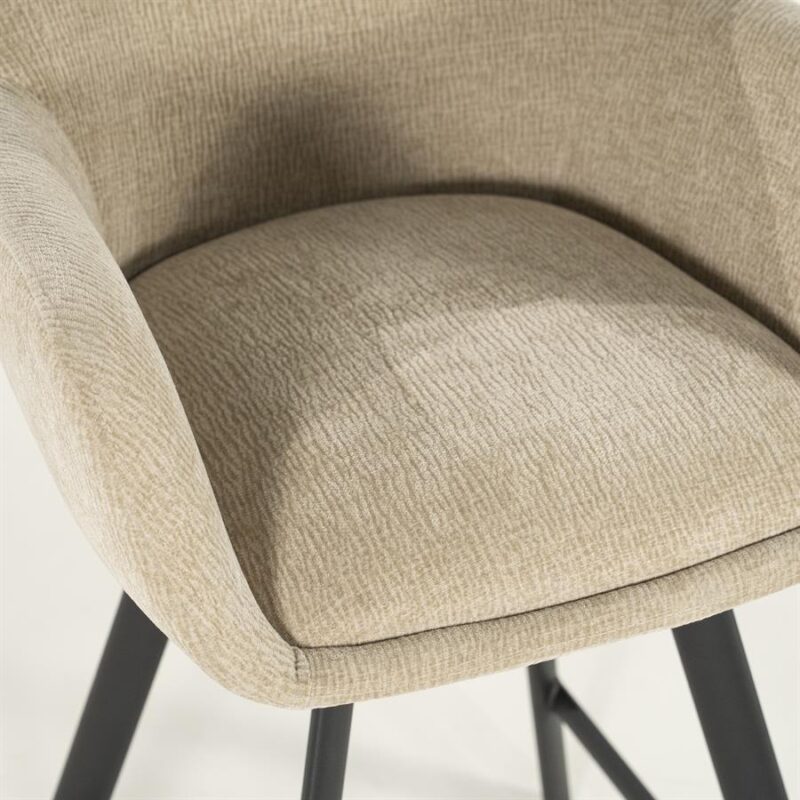 Barstool Bliss with armrest - taupe