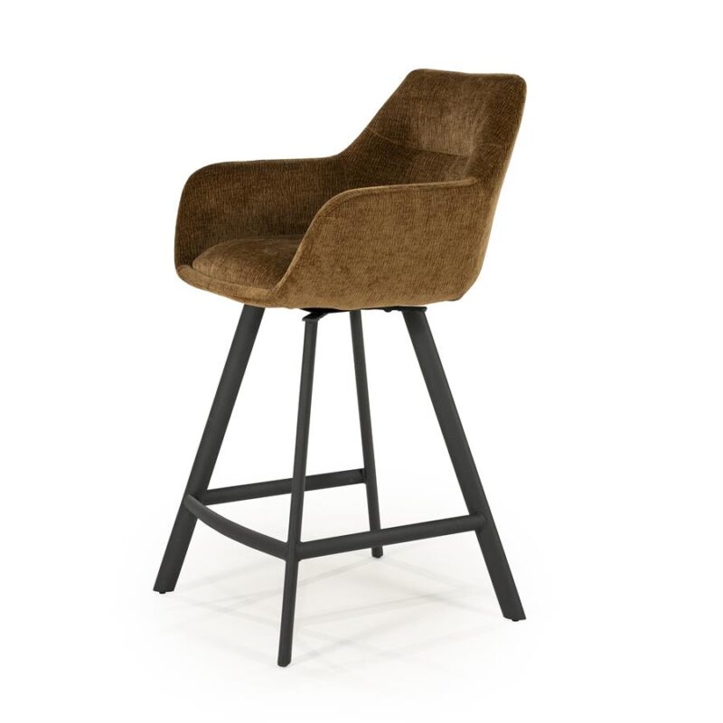 Barstool Bliss with armrest - mustard