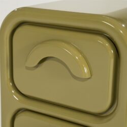 Close-up van de textuur en groene kleur van kast Gubby small