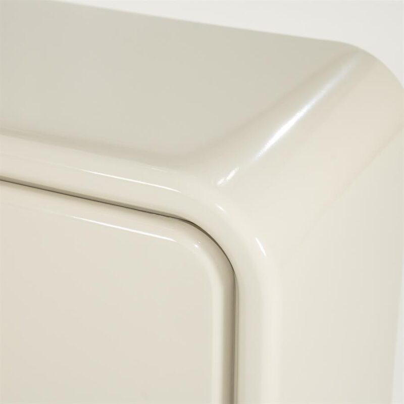 Bovenaanzicht beige dresser Gubby high gloss kast met MDF materiaal