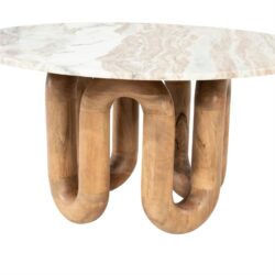 Mangohout onderstel LoopStone coffee table met natuurlijke houtnerf en lakafwerking