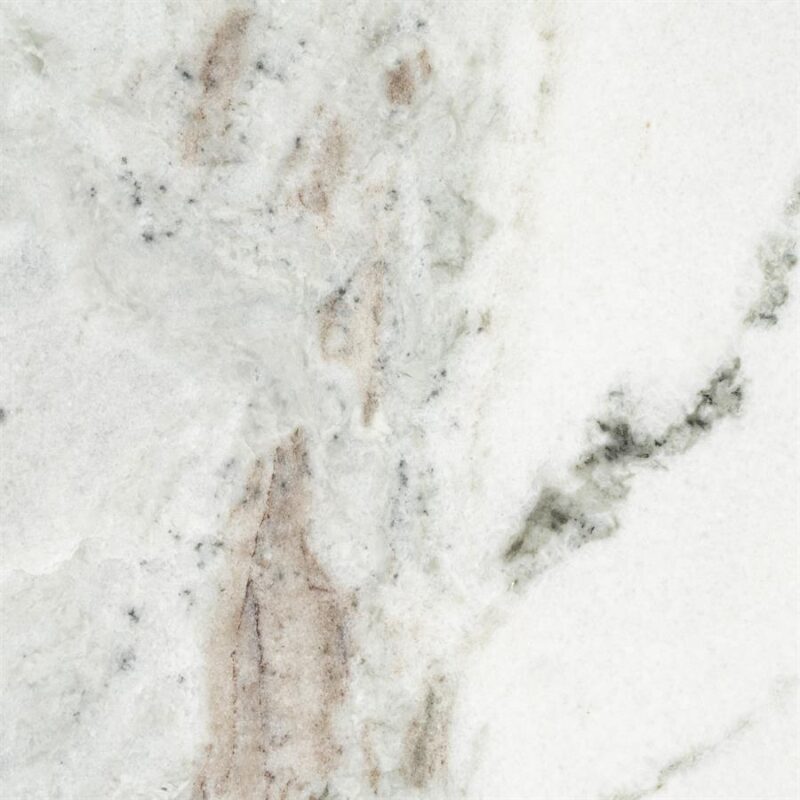 Coffee table LoopStone van bovenaf gefotografeerd met marmeren blad en houten frame