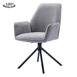 Moderne draaibare armstoel met stofbekleding in Nature 452 Blue Grey, geschikt voor kantoor of woonkamer, met comfortabele zitting en verstelbare functies.
