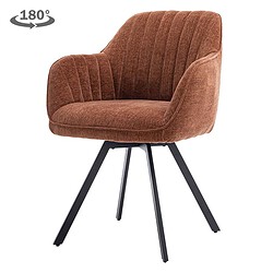Comfortabele Bruno armstoel met fabric Nature 500 Pearl koper, draaibaar en modern design, perfect voor stijlvolle woonruimtes.