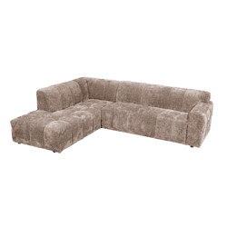 Luxuriöses Ecksofa von Mokana Meubelen aus weichem, beigem Stoff – perfekt für moderne Wohnzimmer und gemütliche Sitzecken.