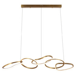 Detail goudkleurige ijzeren ringen Flyn hanglamp