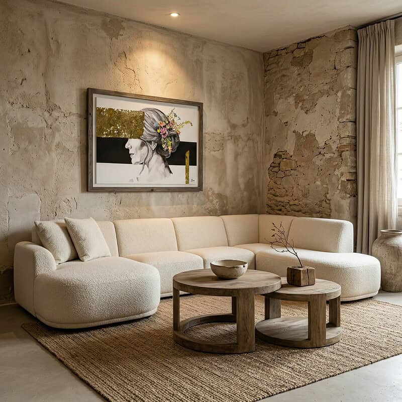 Luxe U-vorm hoekbank William Levis in een modern interieur, perfect voor gezellige zithoek. Gemaakt van hoogwaardige materialen, biedt comfort en stijl voor elke woonkamer.