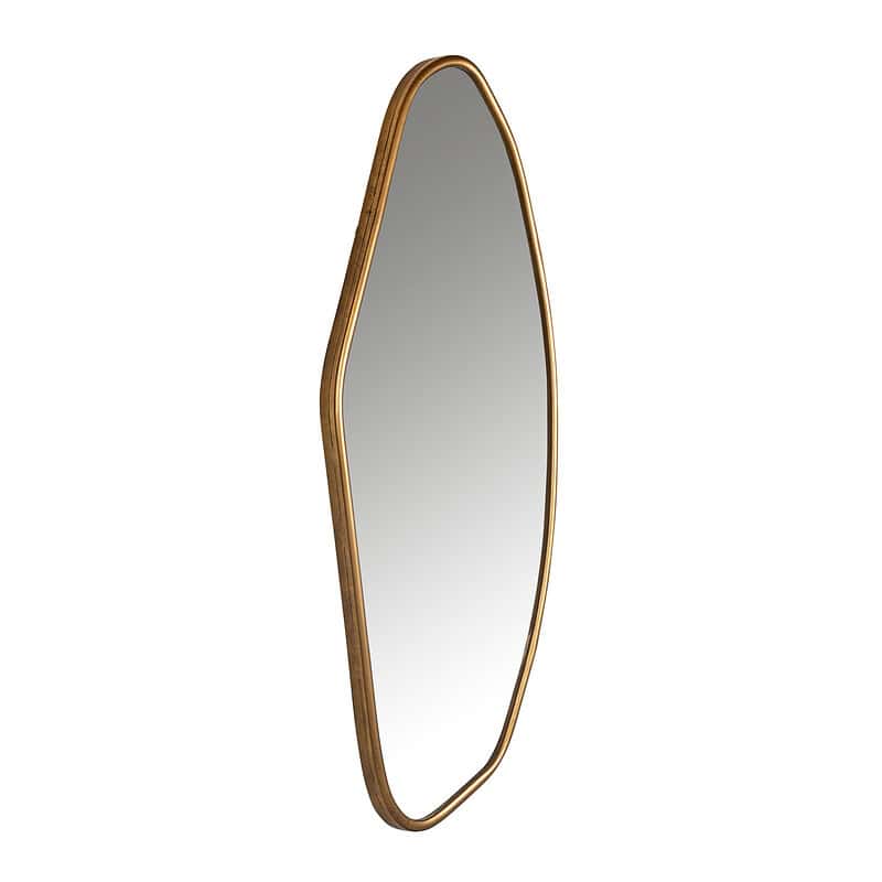 Eleganter Wandspiegel aus Holz von Mokana Möbel, mit einem schlanken, natürlichen Holzrahmen und einem länglichen, modernen Design – perfekt als stilvoller Akzent in deiner Einrichtung.