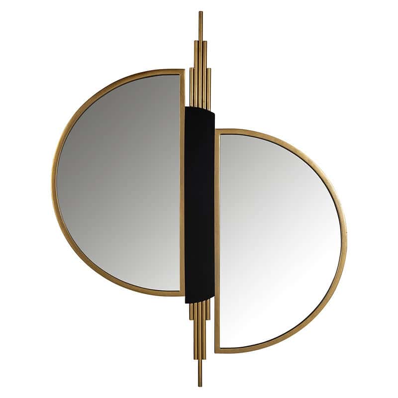 Spiegel Adelyn met brushed gold afwerking, modern en elegant design voor stijlvolle interieurs. Perfect voor een luxe uitstraling in elke ruimte.