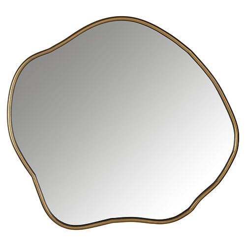 Elegant spiegel Allyson met een brushed goud afwerking, perfect voor moderne interieurs en stijlvolle decoratie.