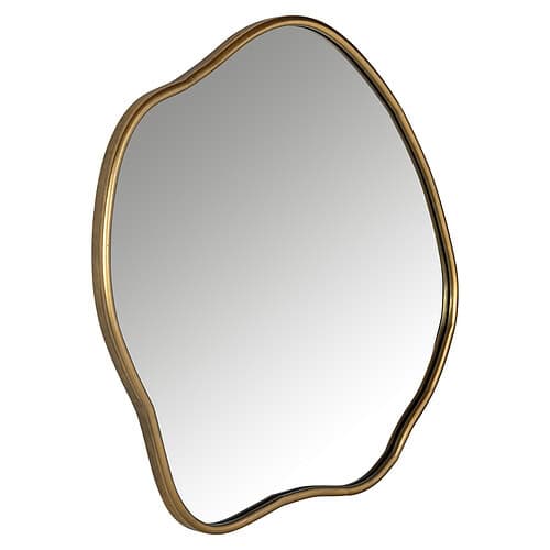 Elegant spiegel Allyson met brushed goud afwerking, perfect voor moderne interieurdecoratie en stijlvolle ruimtes.