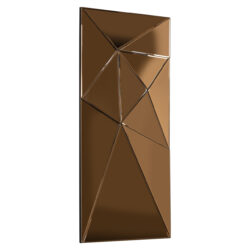 Zijaanzicht handgemaakte spiegel Joni met dynamisch lichteffect en gouden afwerking