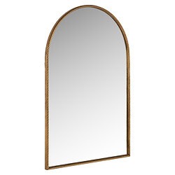 Decoratieve gouden spiegel met een sierlijke rand, perfect voor een stijlvolle interieurafwerking. Ideaal voor slaapkamers, hallen of badkamers, voegt een luxe touch toe aan elke ruimte.