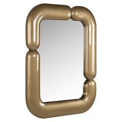 Luxe gouden spiegel Aubry met modern design, perfect voor elegante interieurdecoratie en stijlvolle woonruimtes.