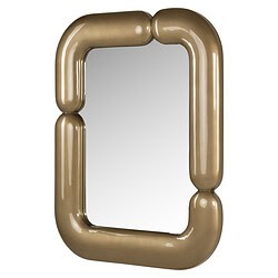 Spiegel Aubry in goudkleurig afwerking, modern en elegant ontwerp, perfect voor stijlvolle interieurs en decoratie.